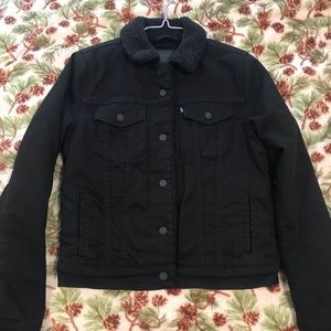 Levi’s Black Wool Lined Denim Jacket